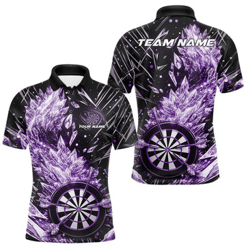 Maxcorners Custom Purple Ice Crystal Dart Jerseys, Ice Dart Team Multi Styles Shirts For Men, Women And Kids LM0901