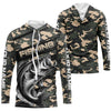 Maxcorners Largemouth Bass Fishing Camo Custom Long Sleeve Shirts, Patriotic Bass Fishing Jerseys LM0201