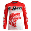 Maxcorners Custom Bass Fishing Jerseys, Largemouth Bass Long Sleeve Uv Protection Fishing Shirts LM0201