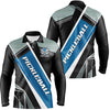 Maxcorners Black And Blue Personalized Pickleball Jerseys For Men, Pickleball Polo Shirts Uniform