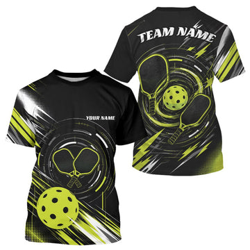 Maxcorners Custom Back And Green Pickleball Team Men T-Shirts, Pickleballer Jersey LM0609