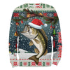 Maxcorners Christmas Largemouth Bass Fishing Shirts, Xmas Bass Fishing Shirt Custom Name