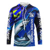 Maxcorners Personalized Chinook Salmon Long Sleeve Fishing Shirts, King Salmon Fishing Jerseys LM0201