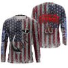 Maxcorners American Flag Fish Hook Custom Men Long Sleeve Fishing Shirts Personalized Patriotic Fishing Gifts - LM0501