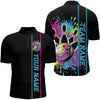 Maxcorners Custom Colorful Bowling Polo Shirts Splatter Bowling Team Shirt Bowler Outfit