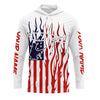 Maxcorners Flame American Flag Custom Flyfishing Shirts, Patriotic Fly Fishing Fisherman Fishing Jerseys LM0501
