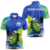 Maxcorners Custom Funny Pickleball Polo Shirts For Men, Cool Pickles Playing Pickleball Humorous Shirt LM1307