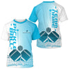 Maxcorners Custom Blue Pickleball Team Polo Shirts For Men, Pickleball League Shirt LM2206