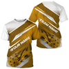 Maxxcorners Custom Yellow Flame Pickleball Polo Shirts For Men, Fire Pickleball Jerseys Team Uniform MT0307
