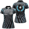 Maxcorners Custom Blue Pickleball Polo Shirts For Men, Outdoor Pickleball Jerseys