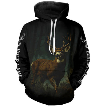 Maxcorners Deer Hunting Customize Name 3D All Over Printed Shirts, personalized Deer hunting apparel  LM2608