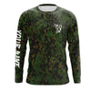 Maxcorners Custom Bass Fishing Jerseys, Personalized Bass fishing green camouflage fishing Long sleeve shirts LM0201