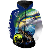 Maxcorners Mahi-mahi, Wahoo, Tuna Customize Name 3D Hoodie