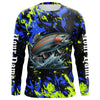 Maxcorners Rainbow trout fishing green blue camo Custom UV protection performance long sleeve fishing jerseys MT2108