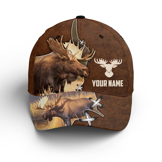 Maxcorners 3D All Over Print Baseball Cap Moose Hunting Hats Camouflage Personalized Cap LM0402