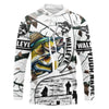 Maxcorners Ice fishing walleye winter camo ice fishing clothing Custom Long Sleeve Fishing Shirts, gift for fisherman LM0201