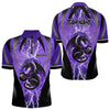 Maxcorners Black And Purple Thunder Lightning Dragon Bowling Team Shirts For Men Custom Bowling Uniform