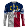 Maxcorners Trout fishing NC North Carolina flag patriotic Custom name fishing jerseys | Long sleeve, Long Sleeve Hooded  LM0201