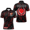 Maxcorners Black and Red Camo Golf Polo Shirts For Men Custom mens golf outfit team golf shirts