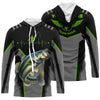 Maxcorners Personalized Black Bass Fishing jerseys, Team Bass Fishing Long Sleeve tournament shirts | Green LM0201
