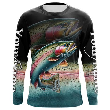 Maxcorners Rainbow Trout fishing scales Custom sun protection personalized fishing gifts, Trout fishing jerseys LM1812