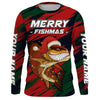 Maxcorners Personalized funny Christmas Redfish long sleeve Fishing Shirts, Mery fishmas Fishing gifts LM0201