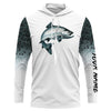 Maxcorners Chinook Salmon (King Salmon) Fishing Customize UV protection long sleeves fishing shirt for men LM0201