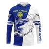 Maxcorners Salmon fishing in Oregon flag patriotic Custom name fishing jerseys | Long sleeve, Long Sleeve Hooded LM0201