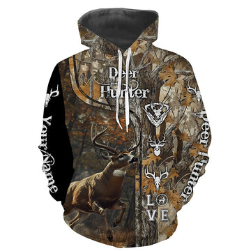 Maxcorners Deer Hunter big game hunting camo Custom Name 3D All over print hunting shirts LM2608