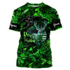 Maxcorners Country Girl Deer hunting green camo Custom Name all over printed shirts, Hunting gift for hunter girl LM2608