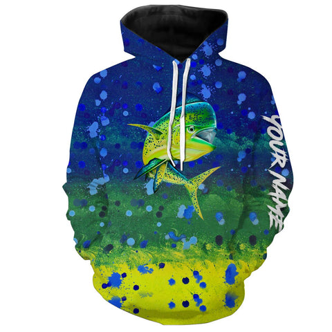 Maxcorners Mahi Mahi Fishing Customized Name 3D All Over printed Hoodie