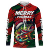 Maxcorners Personalized Funny Christmas Walleye Fishing Shirts, Mery Fishmas