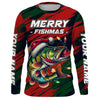 Maxcorners Personalized Funny Christmas Walleye Fishing Shirts, Mery Fishmas