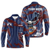 Maxcorners Personalized American Flag Eagle Bowling Shirts Custom Patriotic Bowling Team Jerseys