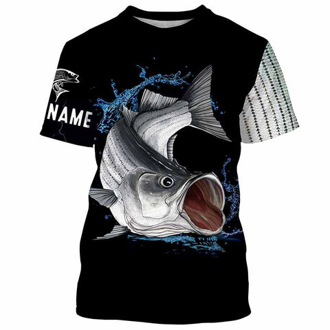 Maxcorners Customize All Over Printed 3D Striped Bass (Striper) Fishing Hoodie