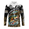 Maxcorners Bass fishing Camo Performance 3D Customize UV protectionlong sleeves fishing shirt for men LM0201
