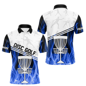 Maxcorners Blue Flame Disc Golf Hoodies, Polos, T-shirts custom disc golf jersey, personalized disc golf outfits