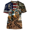 Maxcorners American Deer hunting camouflage shirt Customize Name 3D All Over Printed Shirts LM2608