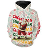 Maxcorners Funny Christmas Santa Golf Jersey Customized Name 3D Shirt Unisex