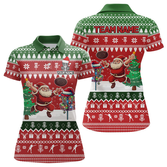 Maxcorners Funny Ugly Christmas Santa Disc Golf Custom Team Name Frisbee Golf Xmas Outfit