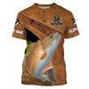 Maxcorners Redfish Puppy Drum Fishing Customize Name 3D Shirts