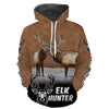 Maxcorners Elk Hunting Custom Name Shirts for Elk Hunters, Best Elk Hunting Gifts for Men LM2608