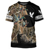 Maxcorners Personalized Duck Hunting Waterfowl Camo Shirts for Men, Kid, Duck Hunting clothes, hunting gifts LM2608
