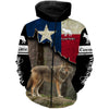 Maxcorners Coyote Hunting Texas Flag Custom Name Shirt 3D All Over Printed Clothes