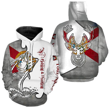 Maxcorners Florida Fishing and Hunting Deer and Bass all over print Shirt, Personalized Gift for Hunter Fisherman LM2608