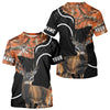 Maxcorners Personalized Whitetail Deer Hunting 3D All Over Printed Hoodie Orange Camo LM1812