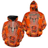 Maxcorners Deer Hunting Shirt Orange Camo 3D All Over Print Buck Head Custom Name Hunting Clothes LM0409
