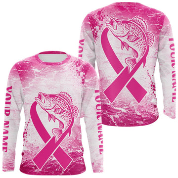 Maxcorners Pink Crappie Fishing Shirt Long Sleeve, Breast Cancer Awareness Fishing Shirt, Crappie Fisher Gift LM0609