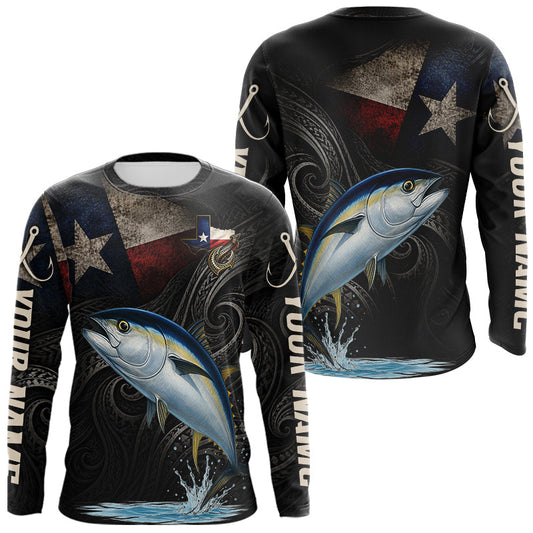 Maxcorners Personalized Texas Tuna Fishing Shirt – Custom Name Angler Apparel For Fishermen LM0106
