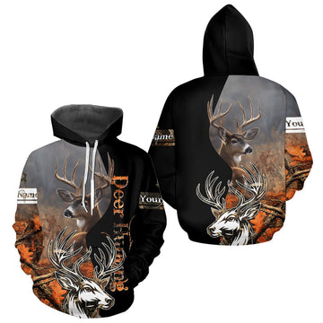 Maxcorners Men’s Hunting Deer Camo 3D All-Over Printed Hoodie Shirt – Hunting Hoodie for Men